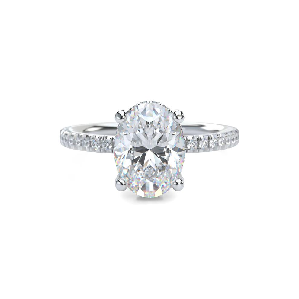 Oval Center Diamond Engagement Ring in Platinum (2 3/8 ct. tw.) – Image 1 of 5