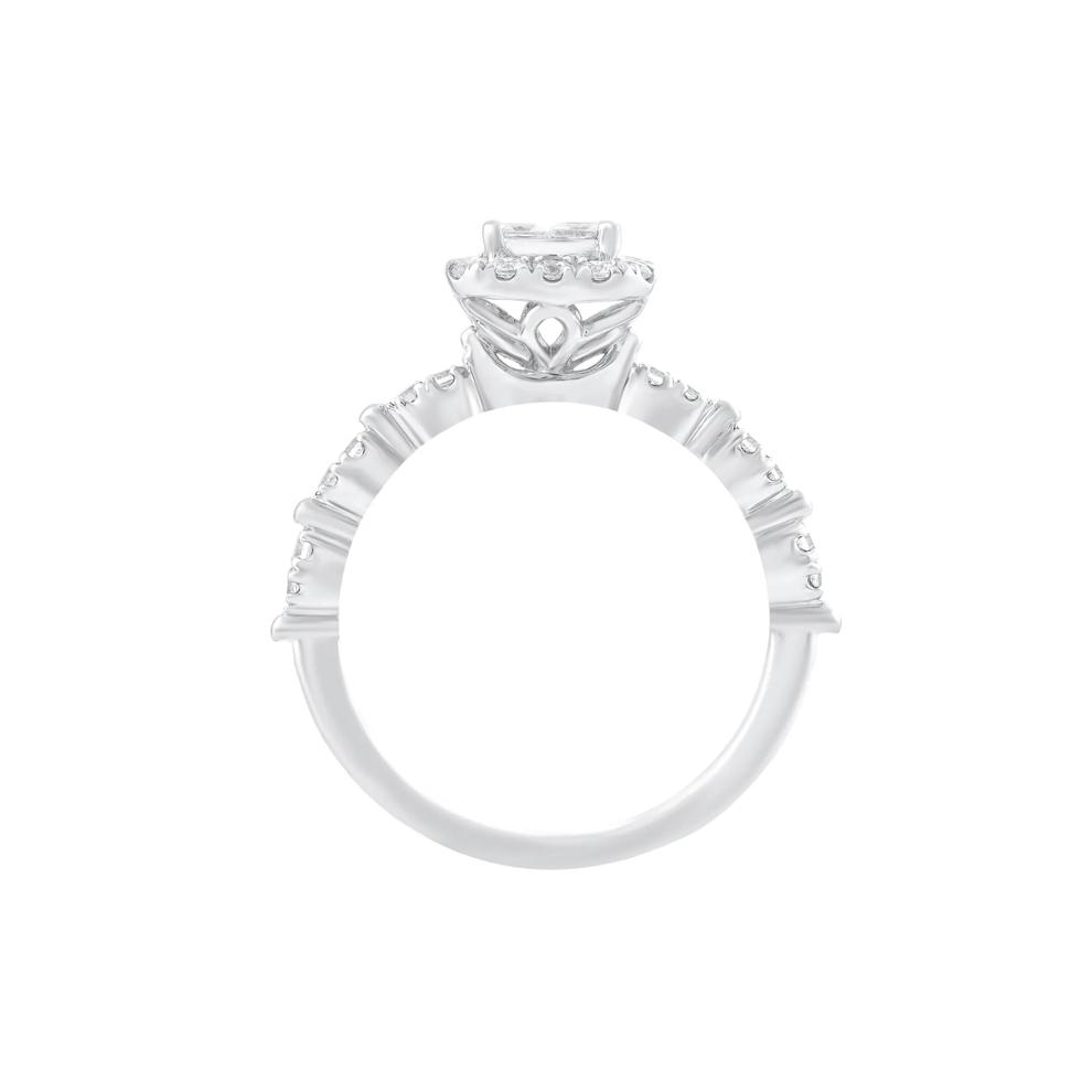 Diamond Princess-Cut Composite Engagement Ring in 10K White Gold (3/4 ct. tw.) – Image 2 of 3