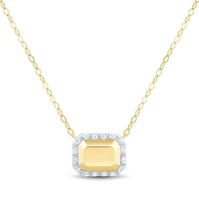 Diamond Geometric Necklace in 10K Yellow Gold (1/10 ct. tw.)