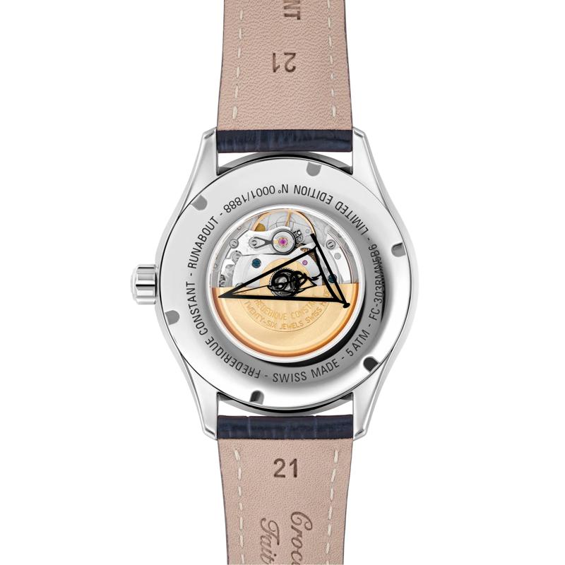 Men&#39;s Classics Runabout Watch With Blue Dial and Blue Leather Strap – Image 2 of 3