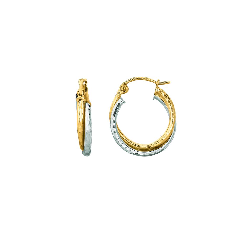Double Hoop Earrings in 14K Gold – Image 1 of 2