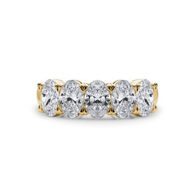 Diamond Oval Five-Stone Anniversary Band in 14K Yellow Gold (2 ct. tw.)