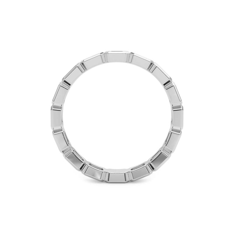 Lab Grown Diamond Bezel-Set Emerald-Cut True Eternity Band in 14K White Gold  – Image 2 of 5