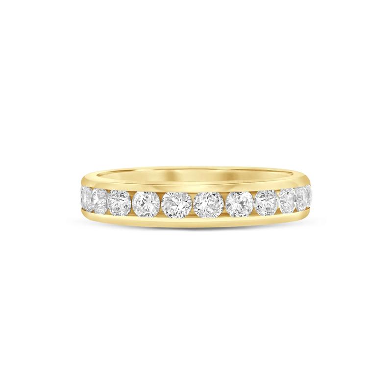 Lab Grown Diamond Channel-Set Wedding Band in 14K Yellow Gold &#40;1 ct. tw.&#41; – Image 1 of 3