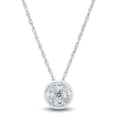 Lab Grown Diamond Necklace with Bezel Setting (1/3 ct. tw.)