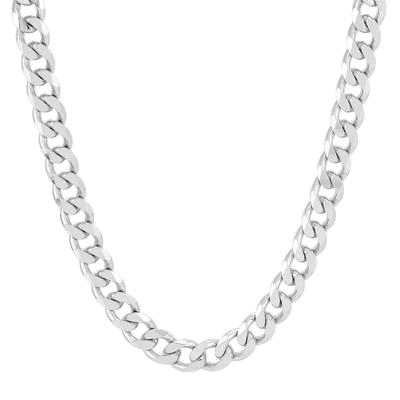 Flat Curb Chain in Sterling Silver, 22"