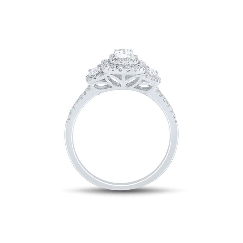 Diamond Three-Stone Emerald-Cut Engagement Ring in 14K White Gold &#40;3/4 ct. tw.&#41; – Image 2 of 3