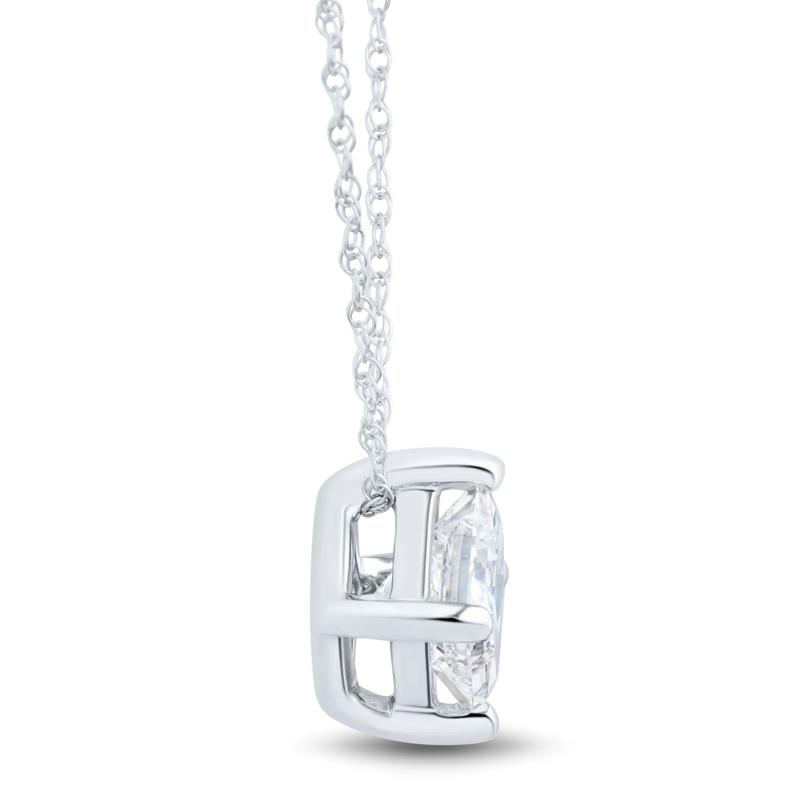 Lab Grown Diamond  Princess-Cut Solitaire Pendant in 14K White Gold &#40;1 ct. tw.&#41;  – Image 2 of 4
