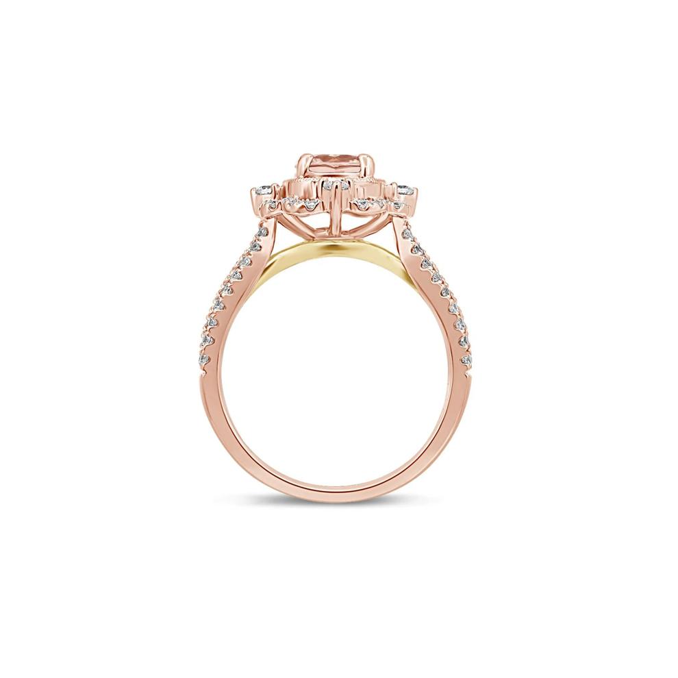 Paulette Morganite &amp; Diamond Engagement Ring in 14k Rose Gold (1/2 ct. tw.) – Image 2 of 5