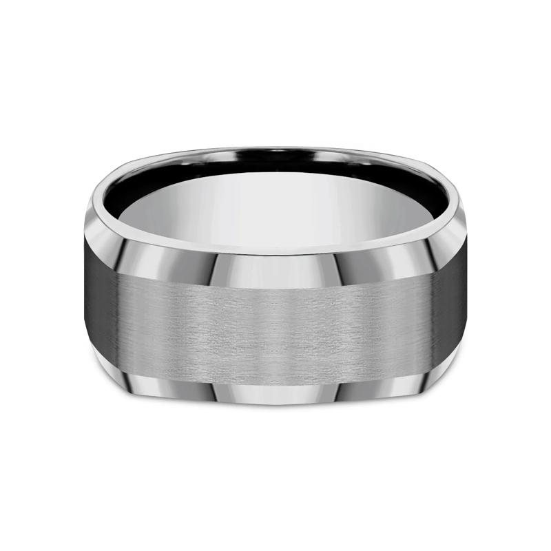 Men&#39;s Beveled Edge Band in Titanium – Image 1 of 3