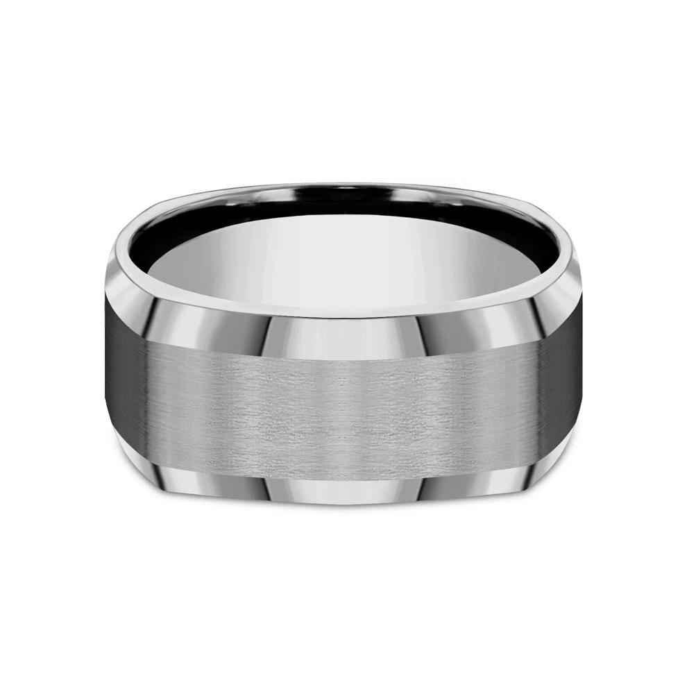 Men's Beveled Edge Band in Titanium – Image 1 of 3