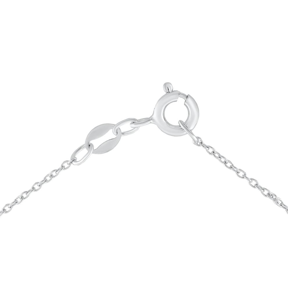 Black &amp; White Diamond Slanted Heart Pendant in Sterling Silver (1/4 ct. tw.) – Image 2 of 4