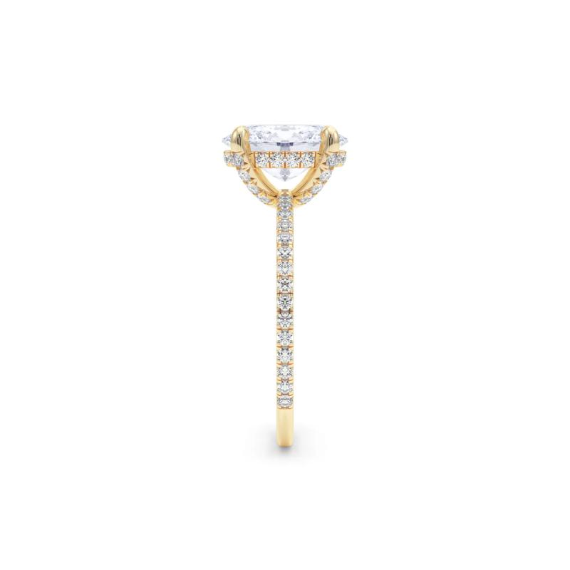 Oval Center Diamond Engagement Ring in 18K Yellow Gold (2 3/8 ct. tw.) – Image 3 of 5