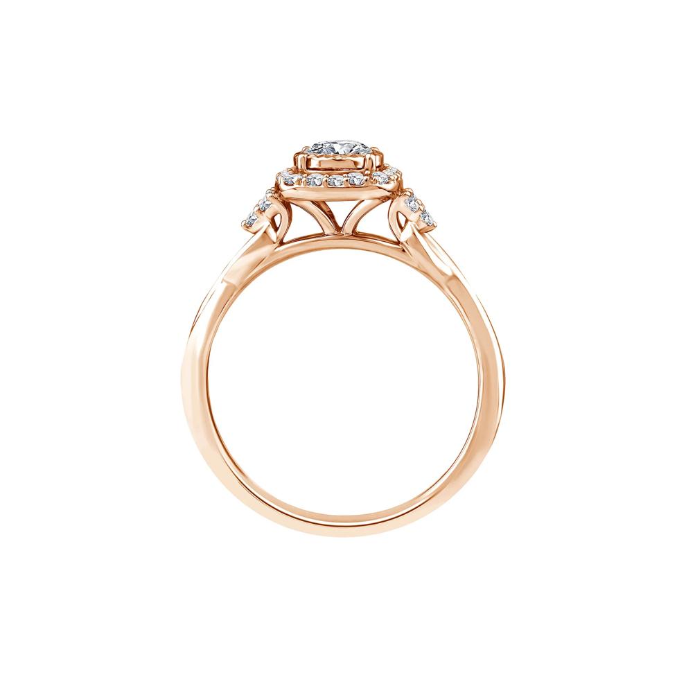 Lab Grown Diamond Promise Ring in 10K Rose Gold (1/2 ct. tw.) – Image 2 of 3