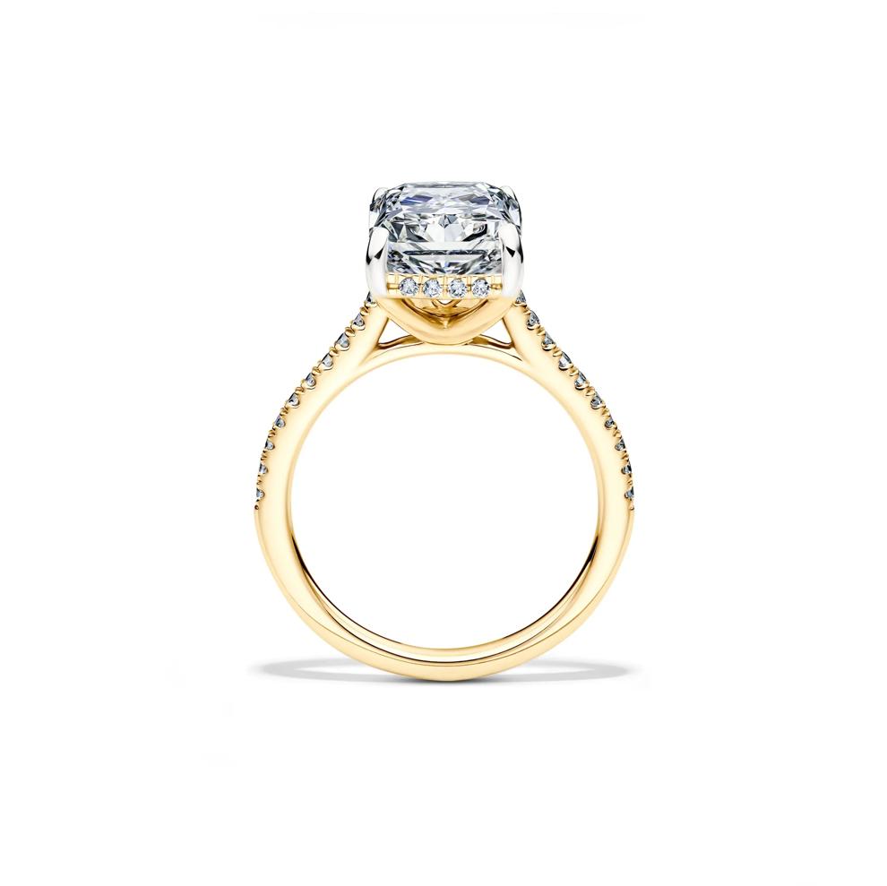 Lab Grown Radiant-Cut Engagement Ring in 14K Yellow Gold (5 1/3 ct. tw.) – Image 2 of 4