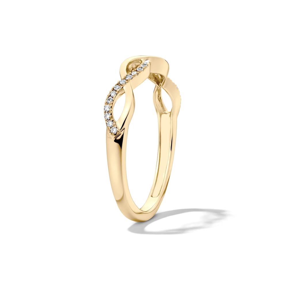 1/10 ct. tw. Diamond Infinity Ring in 10K Yellow Gold – Image 3 of 5