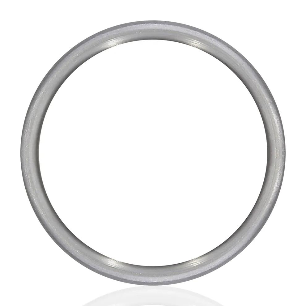 Men&rsquo;s Tantalum Wedding Band with Stone Wall Detail, 6.5MM – Image 2 of 3