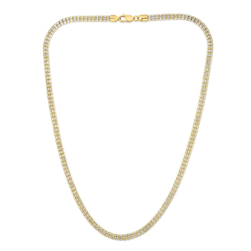Iced Chain in 10K Yellow Gold, 4.25MM, 22&quot; – Image 1 of 3