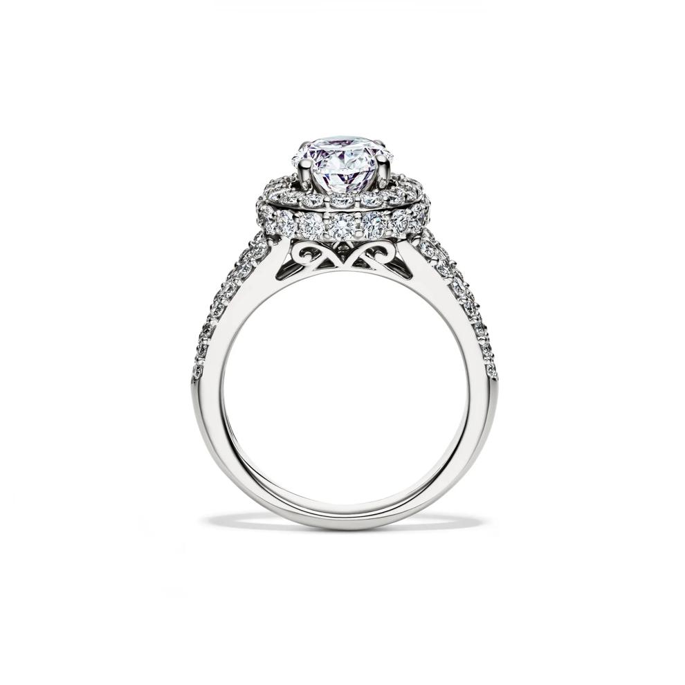 lab grown diamond oval engagement ring in 14k white gold (4 ct. tw.) – Image 2 of 5