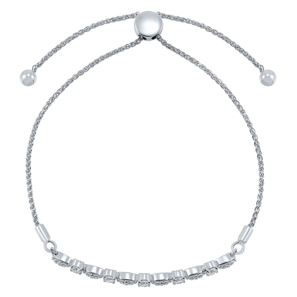 Lab Grown Diamond Bolo Bracelet in 10K White Gold (5/8 ct. tw.)  – Image 2 of 2