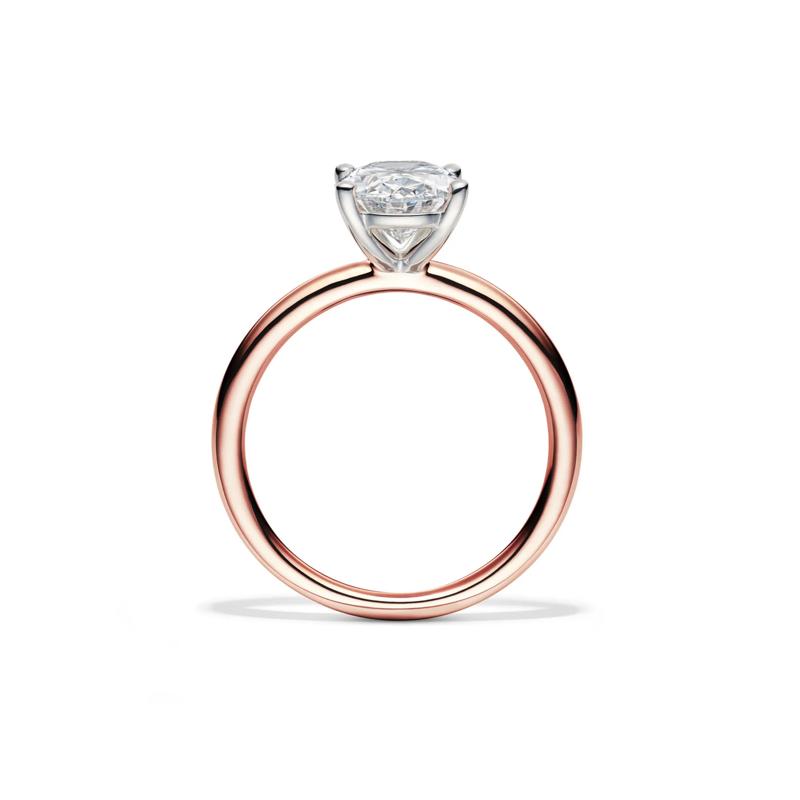 Lab Grown Diamond Solitaire Oval Engagement Ring in 14K Rose Gold &#40;2 ct.&#41; – Image 2 of 4