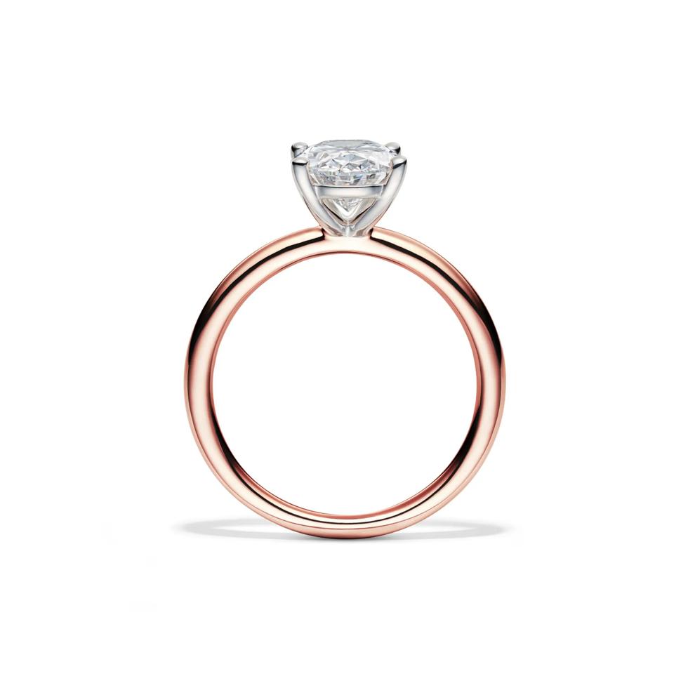 Lab Grown Diamond Solitaire Oval Engagement Ring in 14K Rose Gold (2 ct.) – Image 2 of 4
