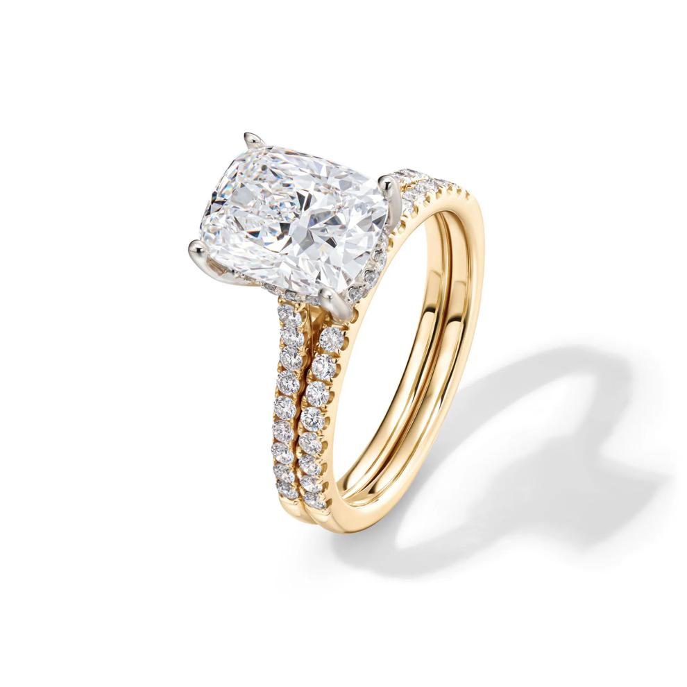 Lab Grown Diamond Wedding Set in 14K Yellow Gold (3 &frac12; ct. tw.) – Image 5 of 6