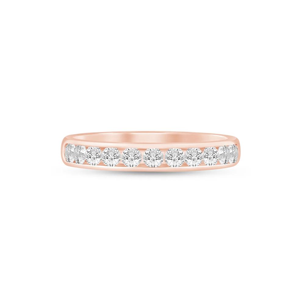 Lab Grown Diamond Channel-Set Band in 14K Rose Gold (1/2 ct. tw.) – Image 1 of 3