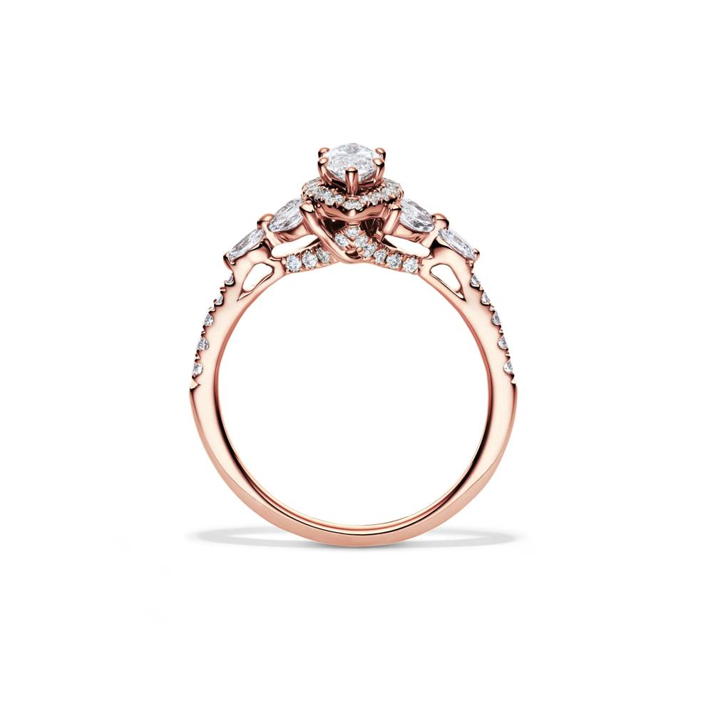 1 ct. tw. Marquise-Shaped Halo Diamond Engagement Ring in 14K Rose Gold  – Image 2 of 4