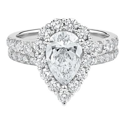 Alexis Lab Grown Diamond Pear Bridal Set in Platinum (3 1/4 ct. tw.)