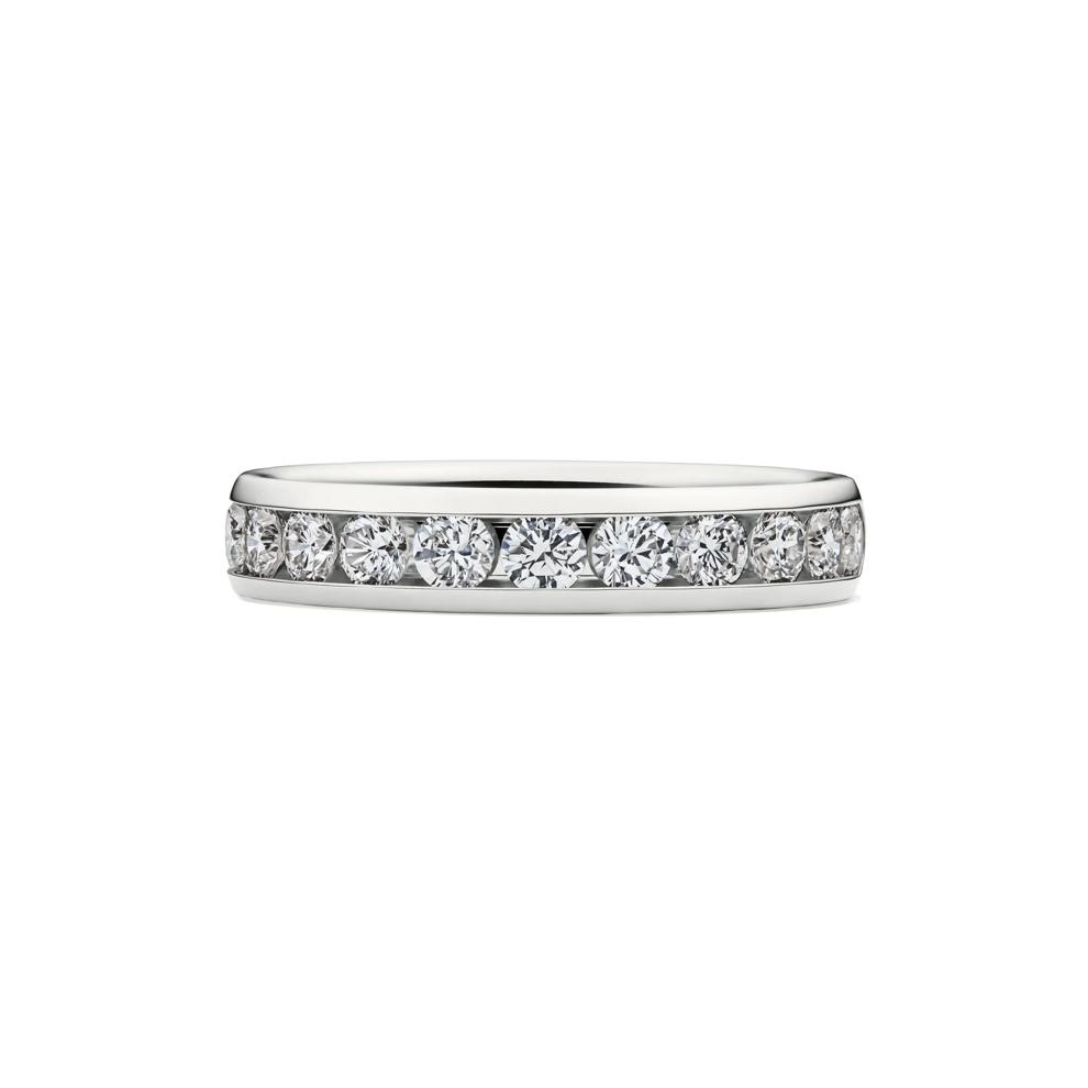 Comfort Fit Channel-Set Diamond Anniversary Band in 14K White Gold (1/4 ct. tw.) – Image 1 of 4