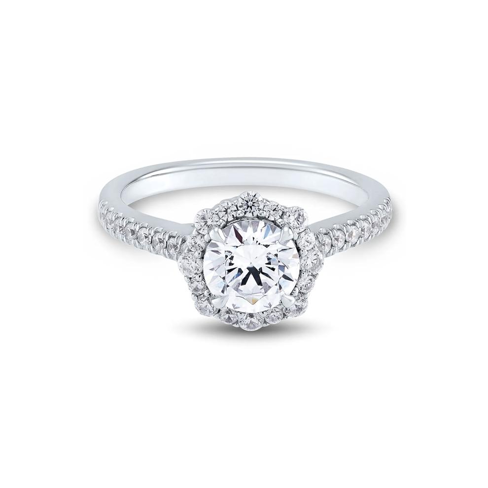 Lab Grown Diamond Limited Edition Round Halo Engagement Ring in 14K White Gold (1 7/8 ct. tw.) – Image 1 of 3