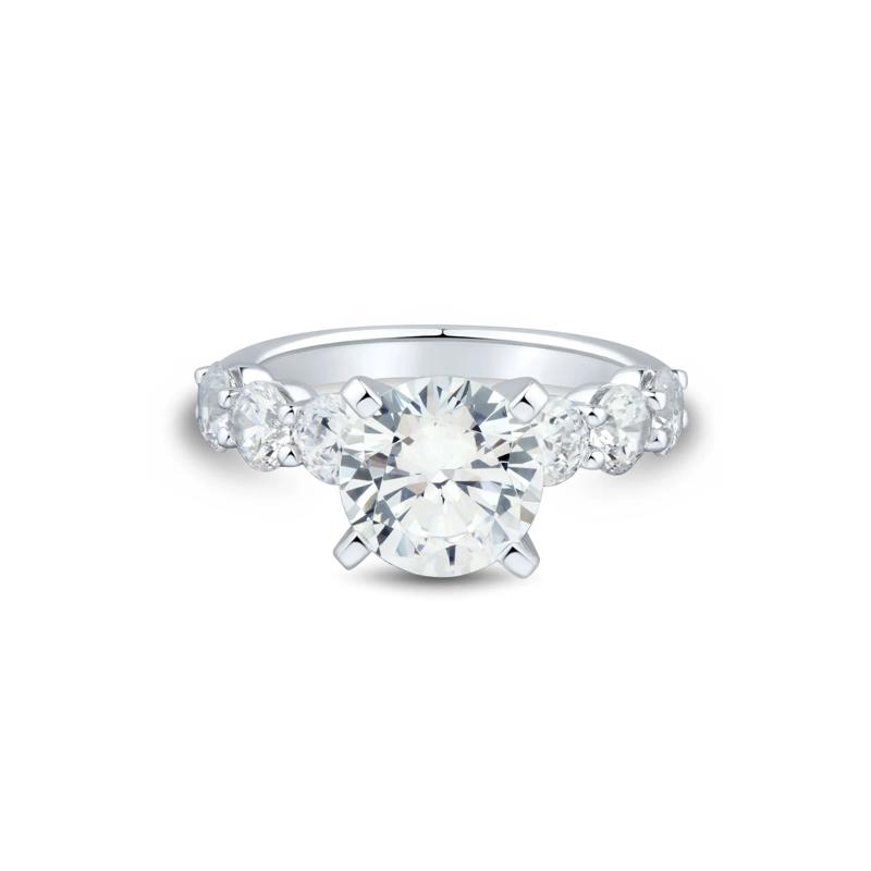 Lab Grown Diamond Semi-Mount Engagement Ring in 14K White Gold &#40;2 ct. tw.&#41; &#40;Setting Only&#41; – Image 6 of 6