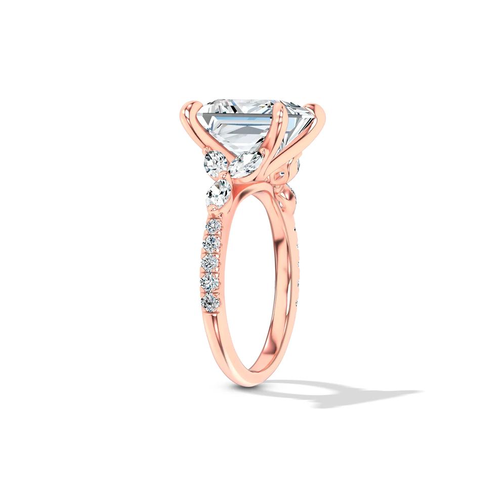 Lab Grown Diamond Princess-Cut Center Engagement Ring in 14K Rose Gold (4 1/2 ct. tw.) – Image 3 of 4