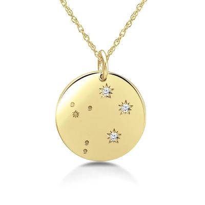 zodiac pendant with custom constellation