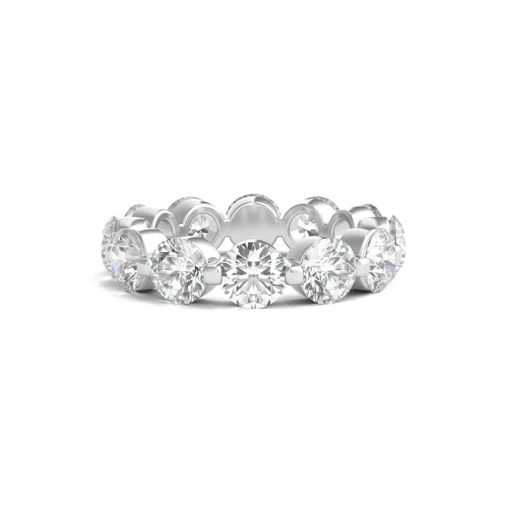 Round Brilliant-Cut Lab Grown Diamond Eternity Band in Platinum (6 ct. tw.) – Image 1 of 3