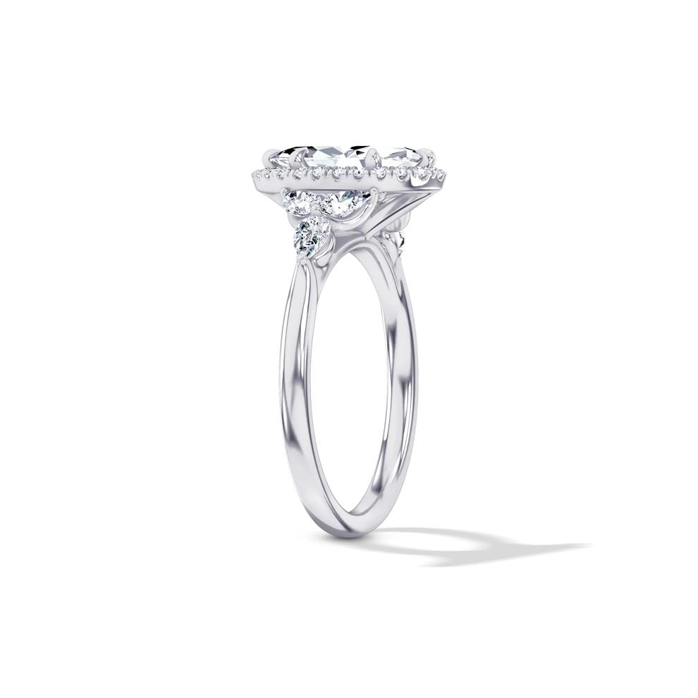 Diamond Marquise Halo Engagement Ring in Platinum (1 1/2 ct. tw.) – Image 3 of 4