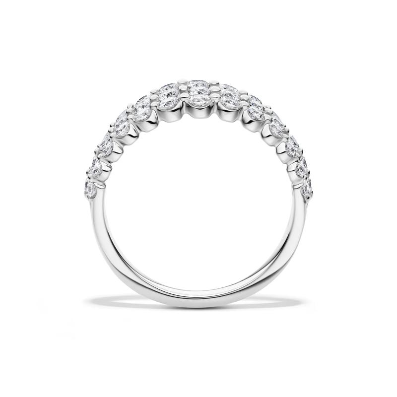 Lab Grown Diamond Three-Row Anniversary Band in 10K White Gold &#40;1 ct. tw.&#41; – Image 2 of 4