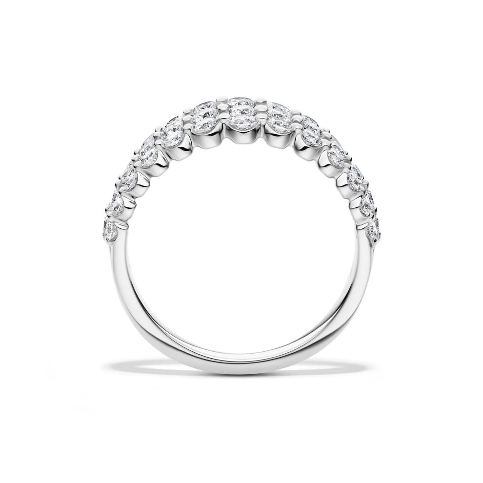 Lab Grown Diamond Three-Row Anniversary Band in 10K White Gold (1 ct. tw.) – Image 2 of 4