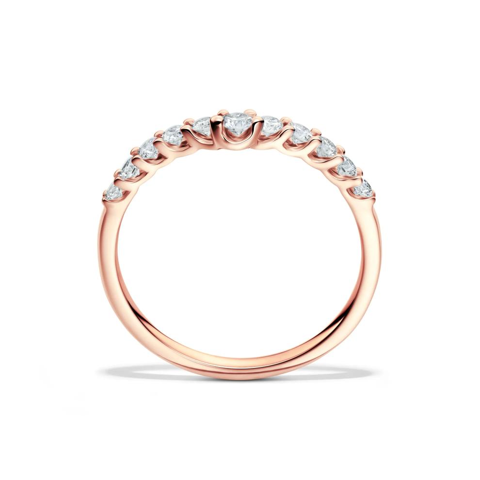 Lab Grown Diamond Chevron Band in 14K Rose Gold (1/3 ct. tw.) – Image 2 of 4