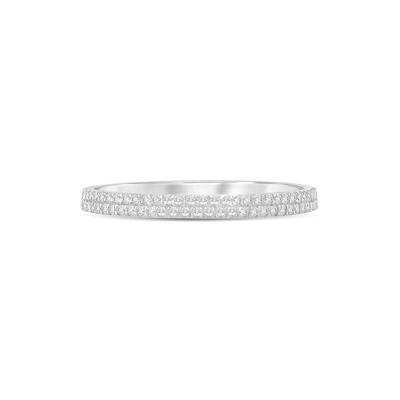 Diamond Double Row Stack Band in 10K Gold (1/8 ct. tw.)
