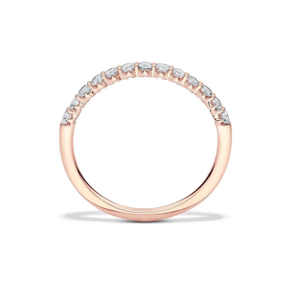 Lab Grown Diamond Round Anniversary Band in 10K Rose Gold (1/7 ct. tw.) – Image 2 of 4