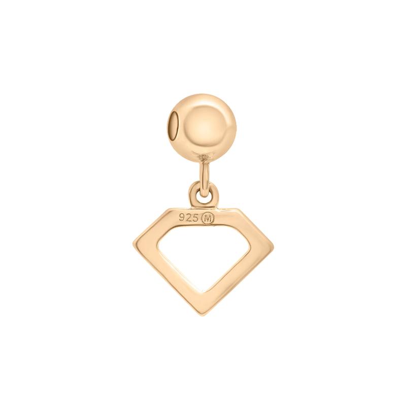 Diamond Bead Charm in Vermeil – Image 3 of 3
