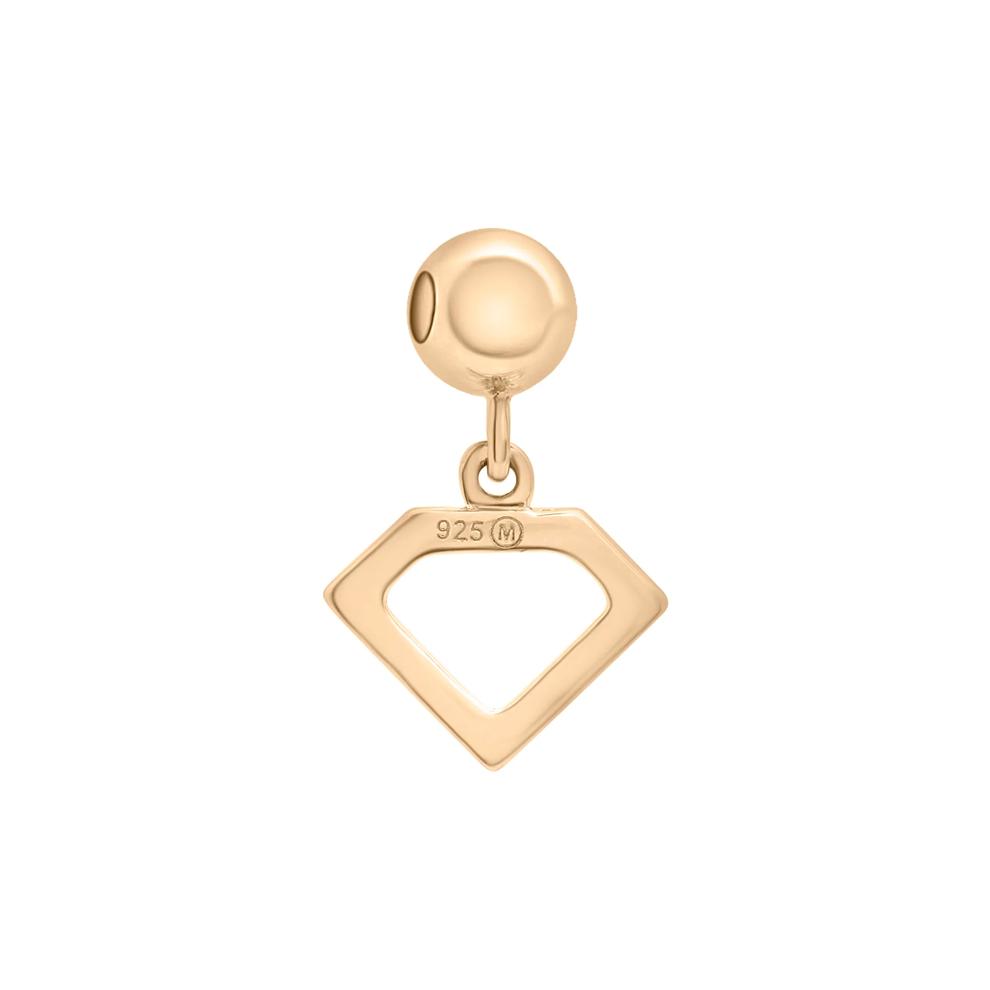 Diamond Bead Charm in Vermeil – Image 3 of 3