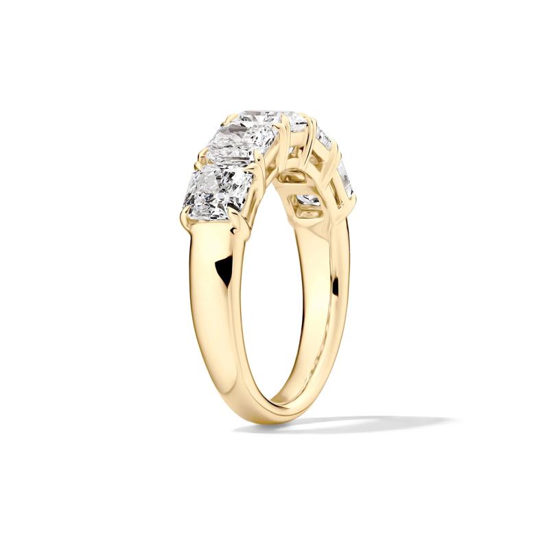 Lab Grown Diamond Five-Stone Anniversary Band in 14K Yellow Gold (3 ct. tw.) – Image 3 of 4