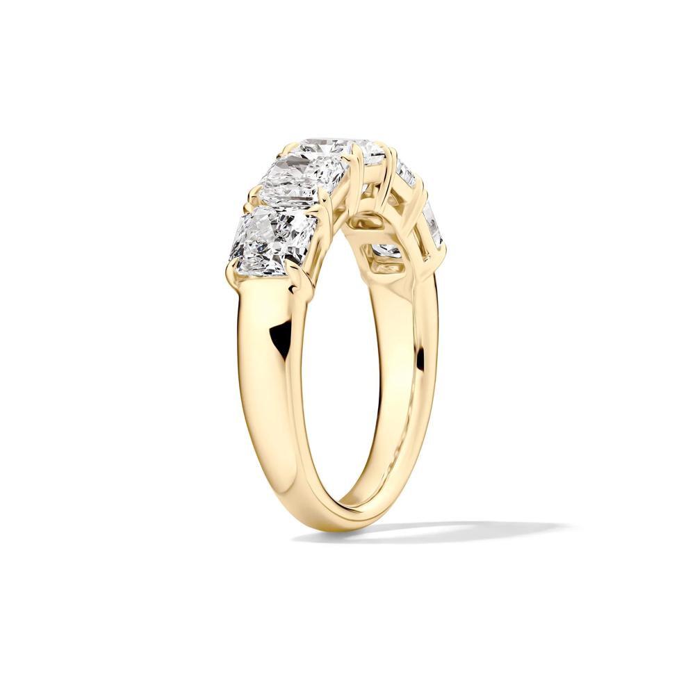 Lab Grown Diamond Five-Stone Square Anniversary Band in 14K Yellow Gold (3 ct. tw.) – Image 3 of 5