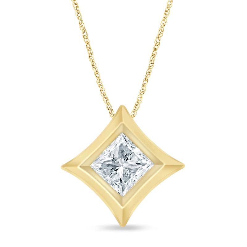 Diamond Starra Pendant in 14K Yellow Gold &#40;1/4 ct. tw.&#41; – Image 1 of 2