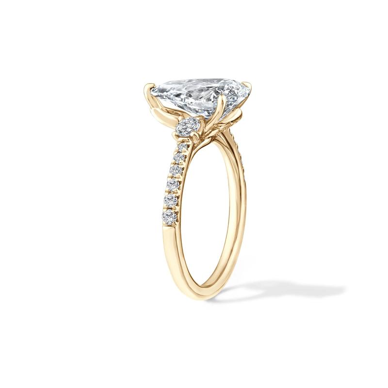 Lab Grown Diamond Pear-Shaped Engagement Ring in 18K Yellow Gold &#40;3 3/8 ct. tw.&#41; – Image 3 of 4