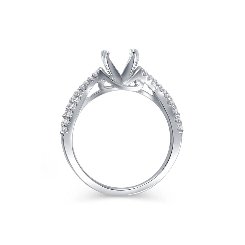 1/3 ct. tw. Diamond Semi-Mount Engagement Ring in 14K White Gold (Setting Only) – Image 4 of 6