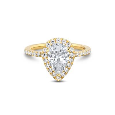 Lab Grown Diamond Halo Engagement Ring in 14K Gold (2 ct. tw.)